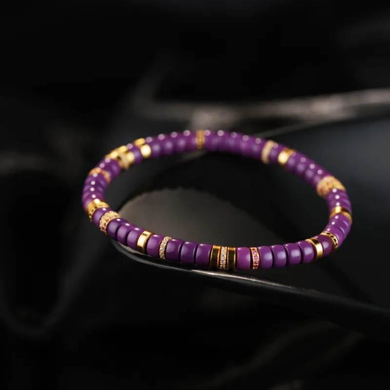 Clear Snow Purple Mica Bracelets Unisex-2