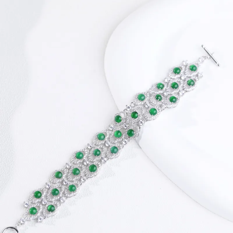Clear Snow Ice Type Jadeite Bracelets Unisex-4