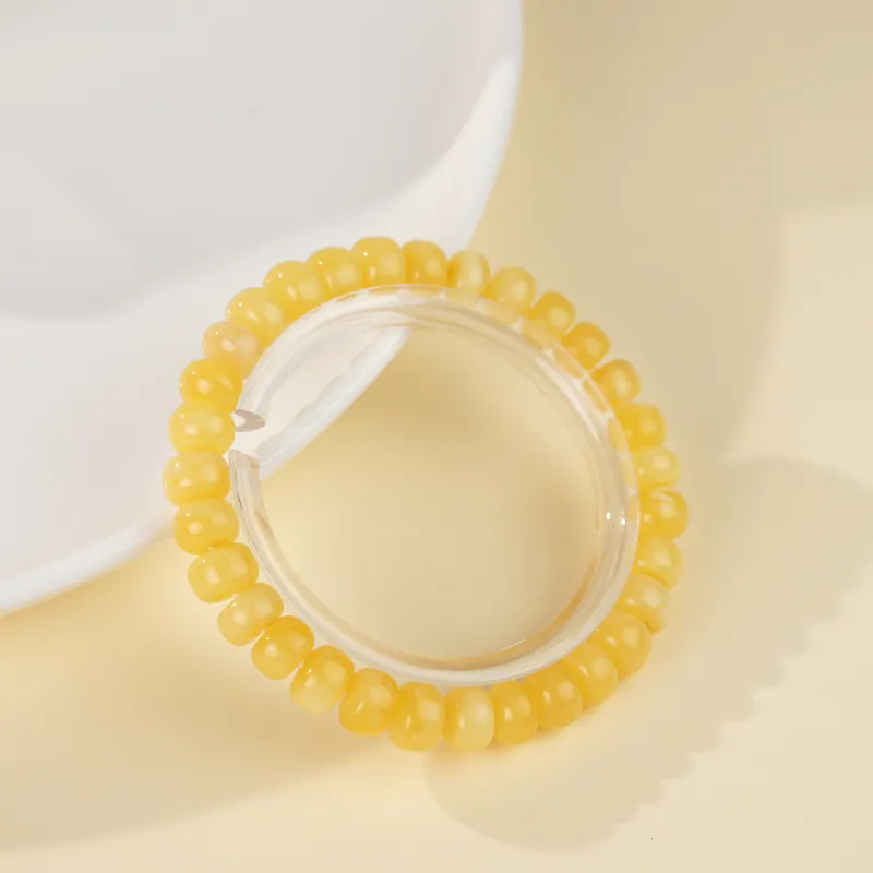 Clear Snow Beeswax Bracelets Unisex-2
