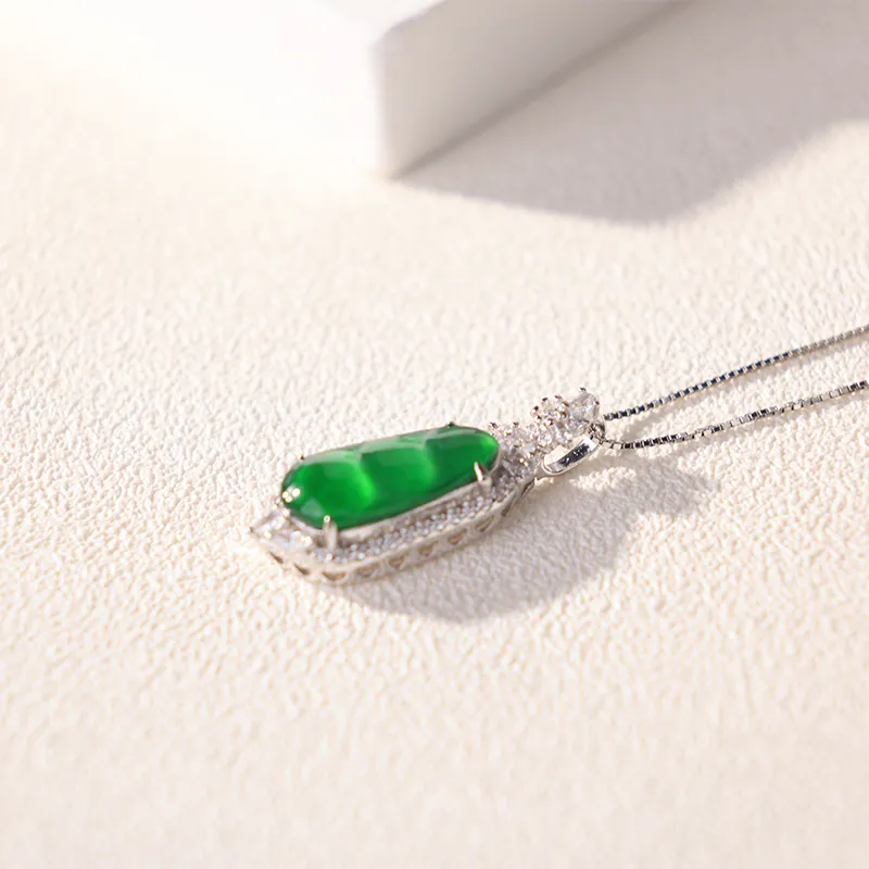 Clear Snow Ice Glutinous Necklaces Unisex-5