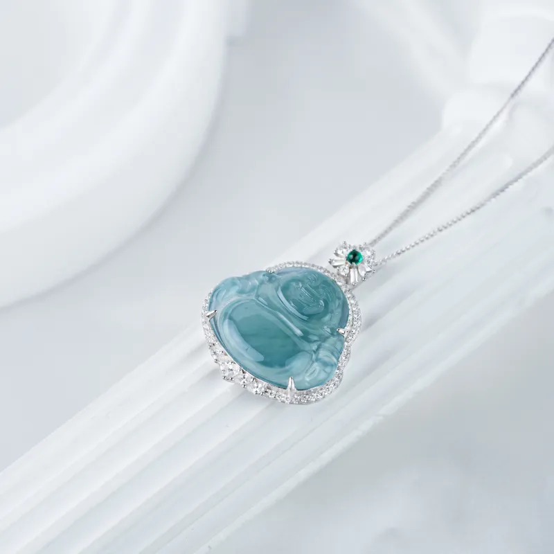 Clear Snow Ice Glutinous Necklaces Unisex-2