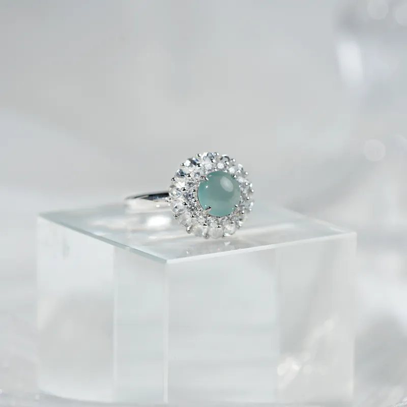Clear Snow Ice Glutinous Rings Unisex-6