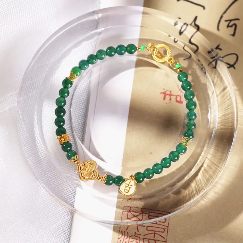 Clear Snow Ice Glutinous Bracelets Unisex-5