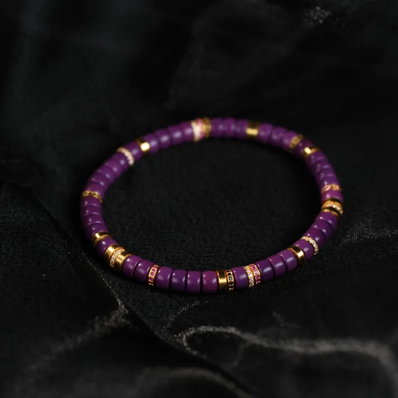 Clear Snow Purple Mica Bracelets Unisex-5