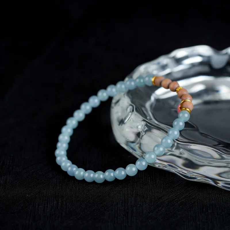Clear Snow Glutinous Jade Bracelets Unisex-3