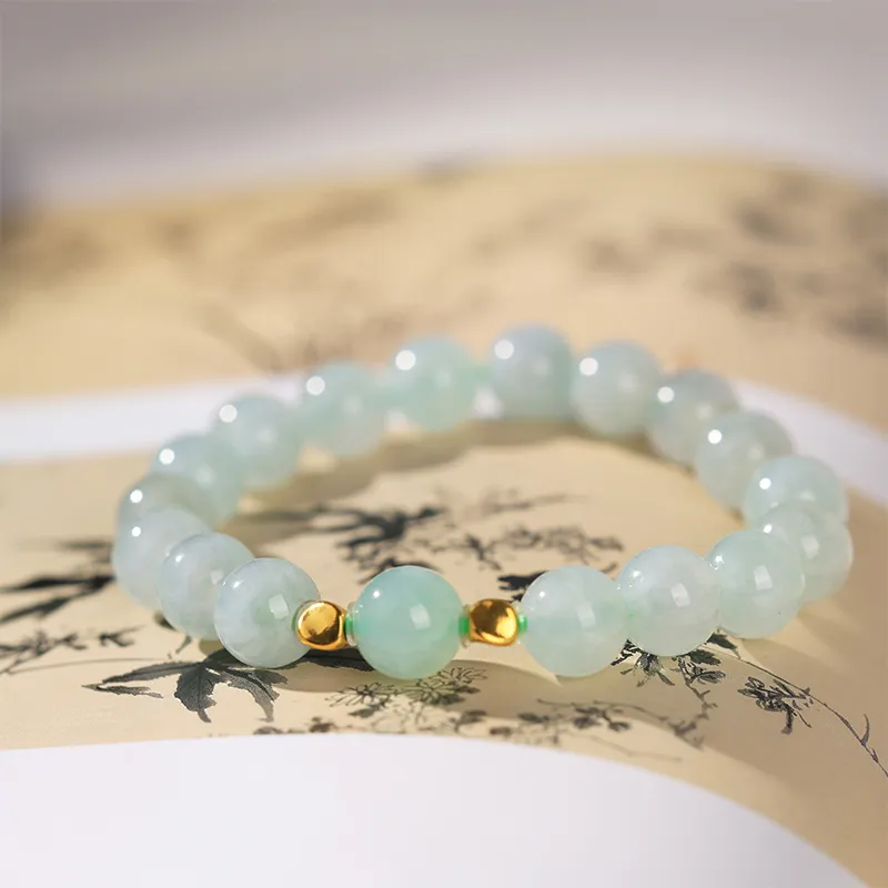Clear Snow Ice Glutinous Jadeite Bracelets Unisex-3