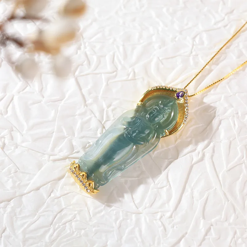 Clear Snow Ice Type Necklaces Unisex-3