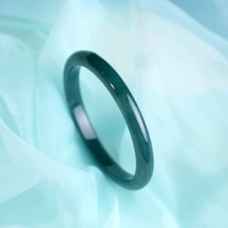 Clear Snow Glutinous Jade Bangles Unisex-4