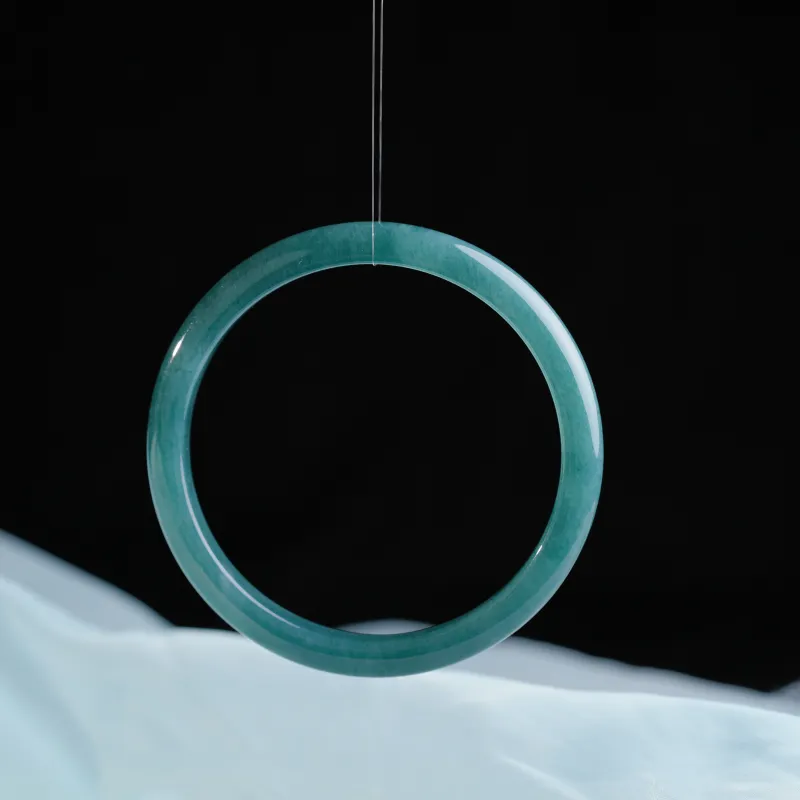 Clear Snow Glutinous Jade Bangles Unisex-2