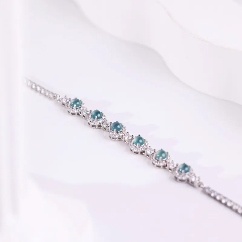 Clear Snow Ice Glutinous Jadeite Bracelets Women's-2