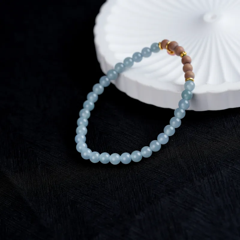 Clear Snow Glutinous Jade Bracelets Unisex-7