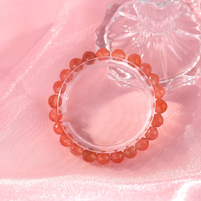 Clear Snow Southern Red Agate Bracelets Unisex-3