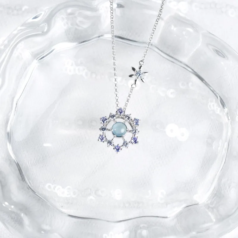 Clear Snow Ice Glutinous Jadeite Necklaces Unisex-1
