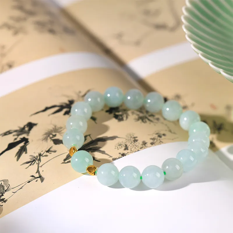 Clear Snow Ice Glutinous Jadeite Bracelets Unisex-2