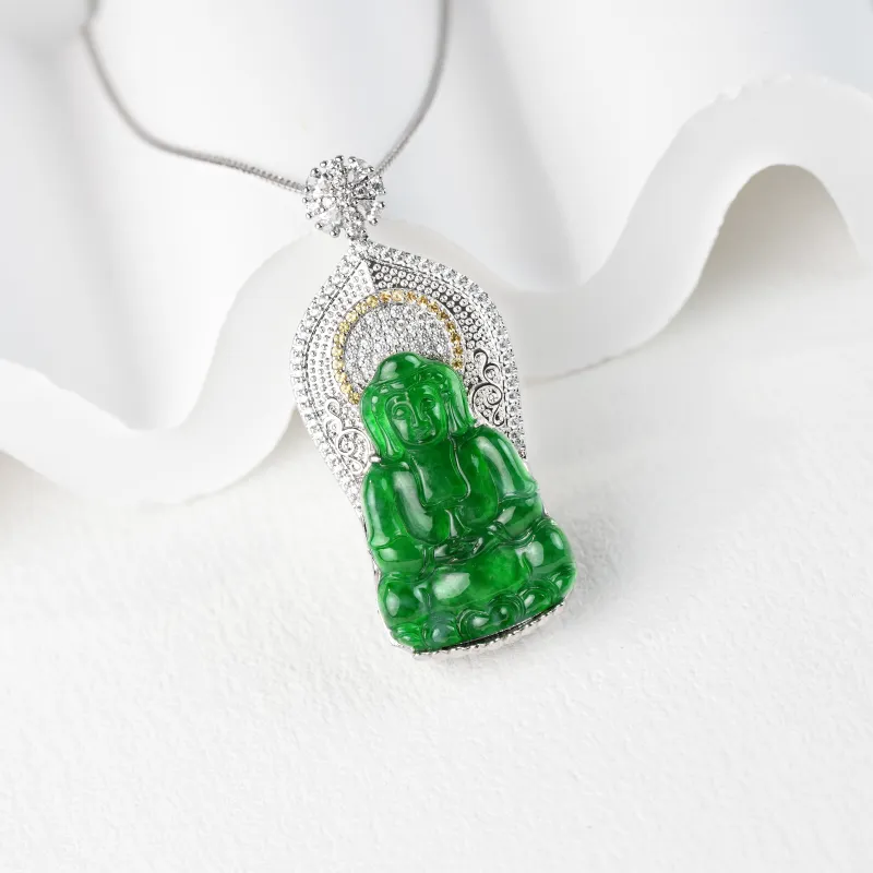 Clear Snow Ice Glutinous Necklaces Unisex-4