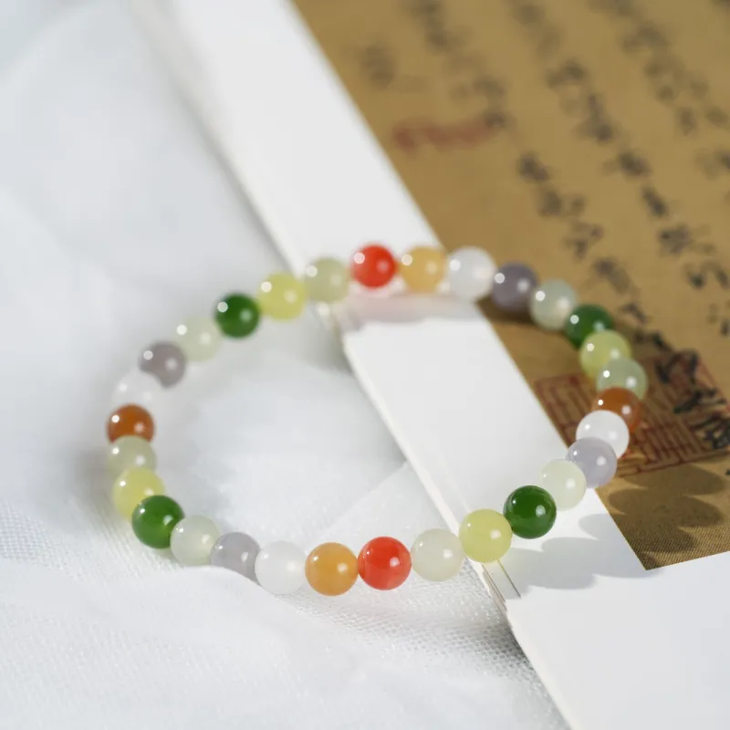 Clear Snow Hetian Jade Bracelets White Jade/Pale Greenish White Jade Unisex-5