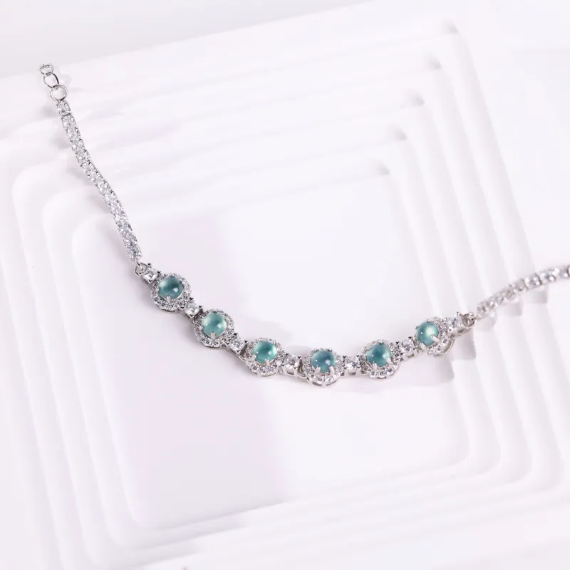 Clear Snow Ice Glutinous Jadeite Bracelets Women's-3