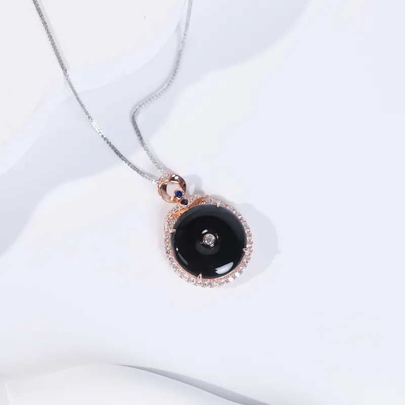 Clear Snow Glutinous Jade Necklaces Unisex-4