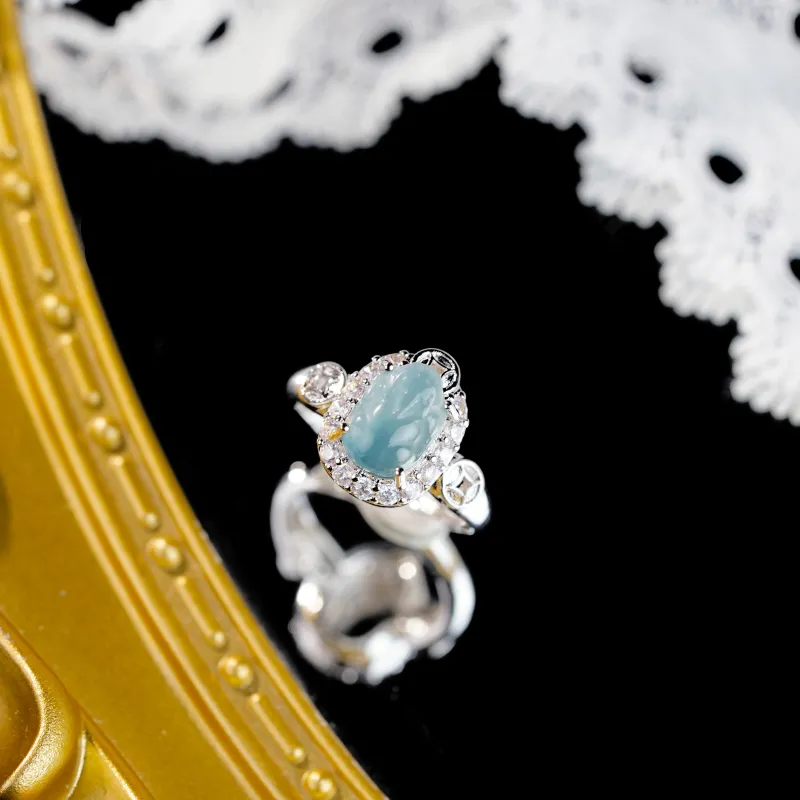 Clear Snow Ice Glutinous Rings Unisex-1