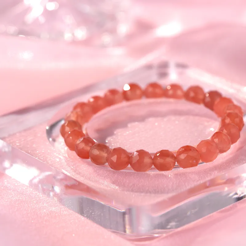 Clear Snow Southern Red Agate Bracelets Unisex-6