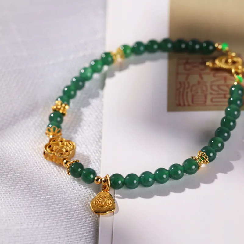 Clear Snow Ice Glutinous Bracelets Unisex-6