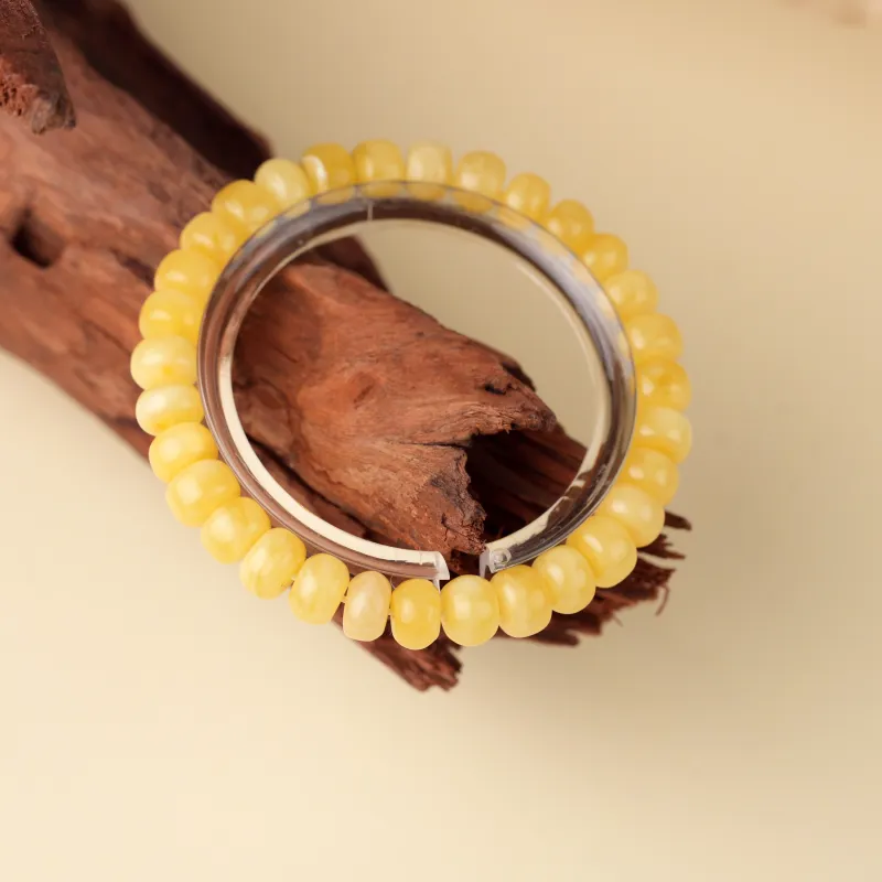 Clear Snow Beeswax Bracelets Unisex-7