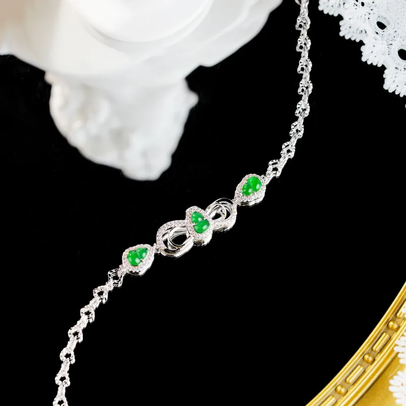 Clear Snow Ice Glutinous Jadeite Bracelets Unisex-6
