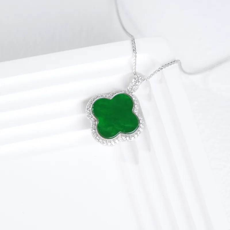Clear Snow Bean Type Necklaces Women's-4