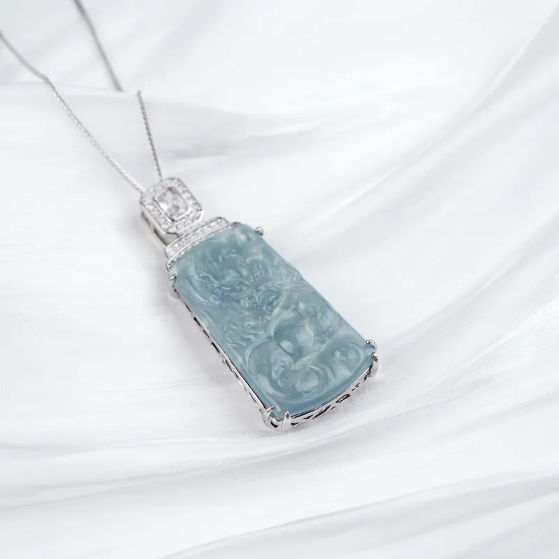 Clear Snow Ice Glutinous Necklaces Unisex-6