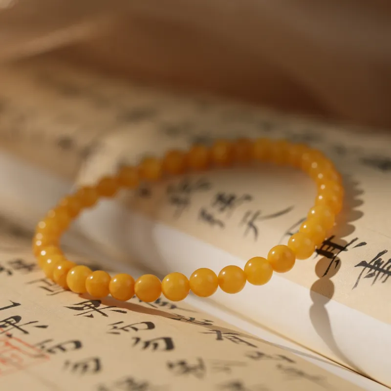 Clear Snow Beeswax Bracelets Unisex-1