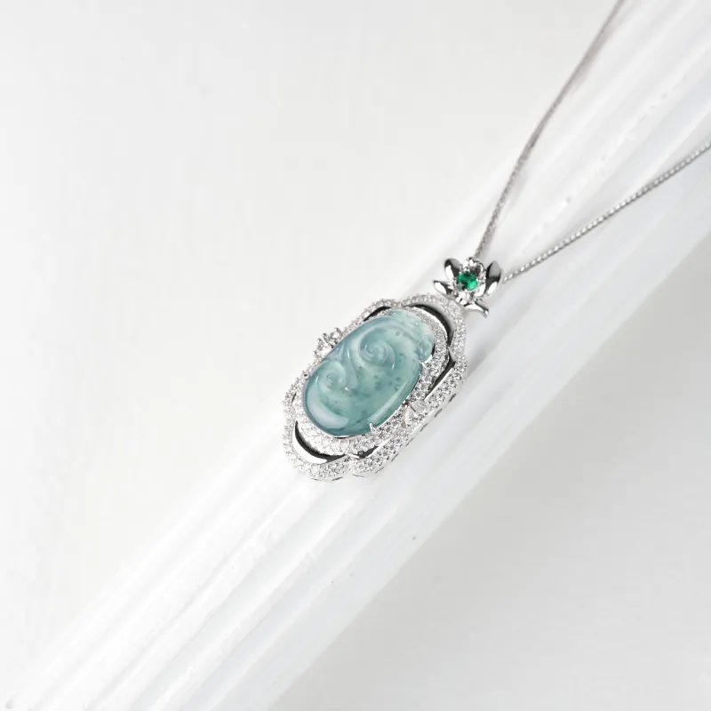 Clear Snow Ice Glutinous Necklaces Unisex-2