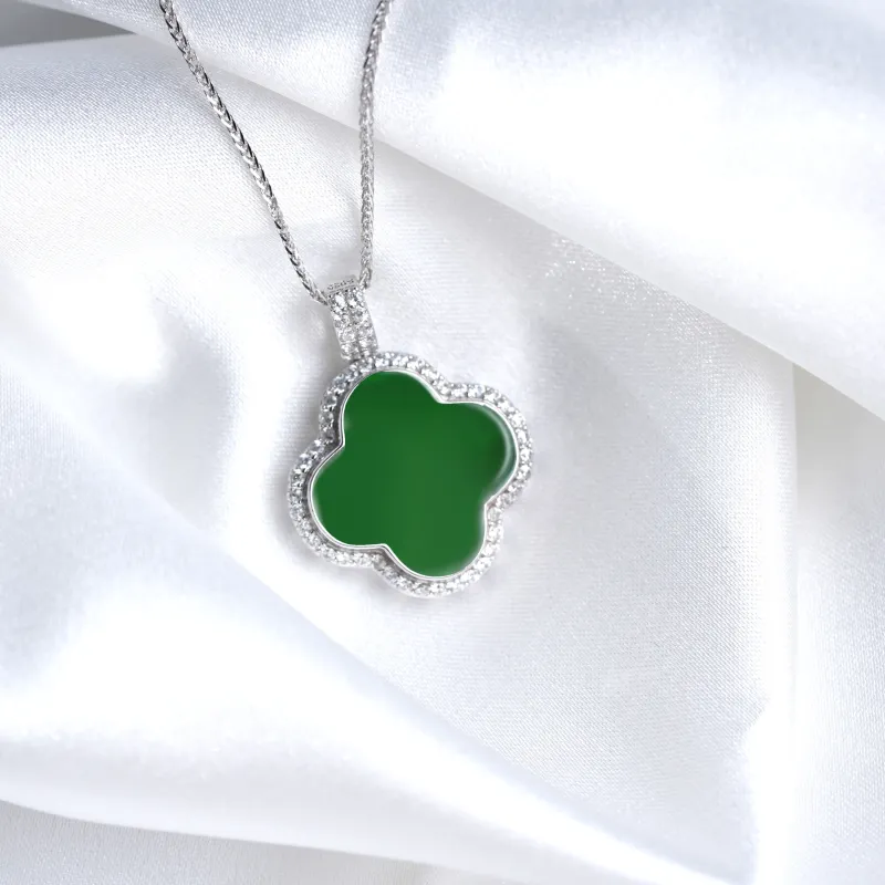 Clear Snow Bean Type Necklaces Women's-7