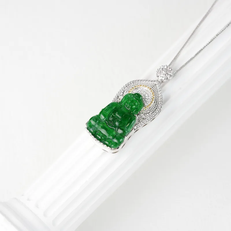 Clear Snow Ice Glutinous Necklaces Unisex-7