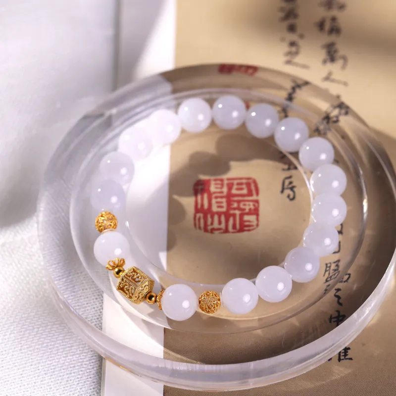 Clear Snow Glutinous Jade Jadeite Bracelets Unisex-1