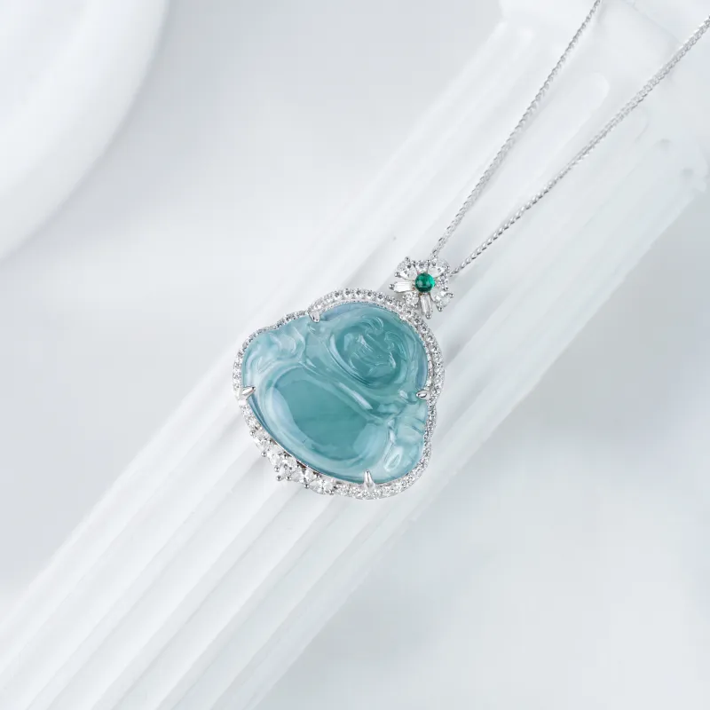 Clear Snow Ice Glutinous Necklaces Unisex-3