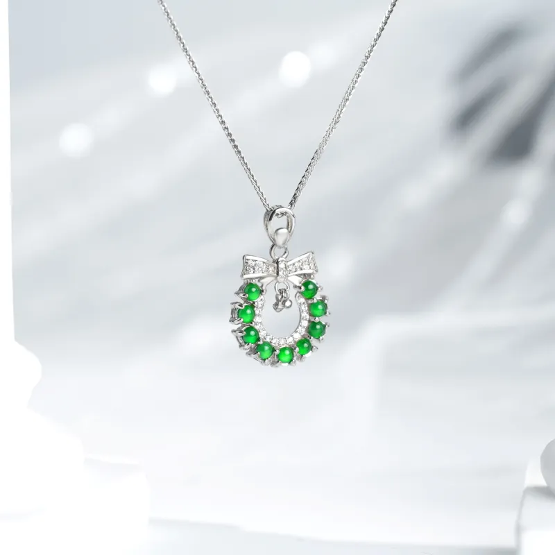 Clear Snow Ice Glutinous Jadeite Necklaces Unisex-6