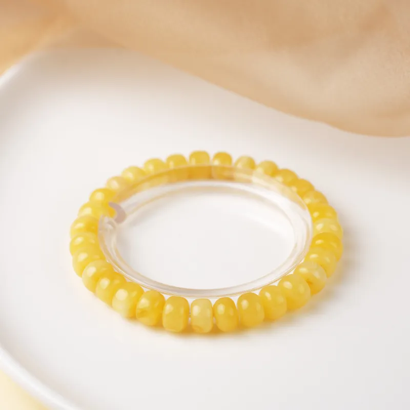 Clear Snow Beeswax Bracelets Unisex-4