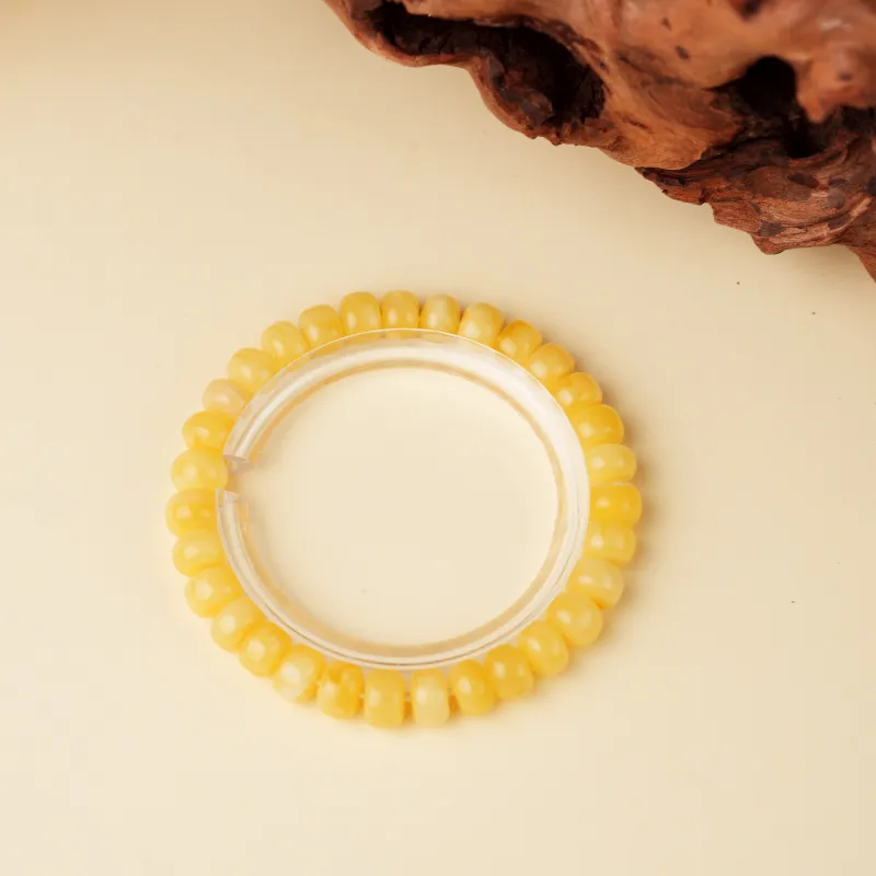 Clear Snow Beeswax Bracelets Unisex-6