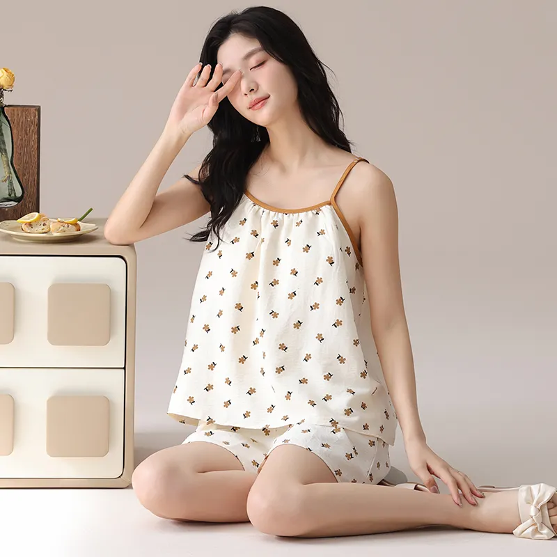 BONAS Pajama Set Women's Apricot-6