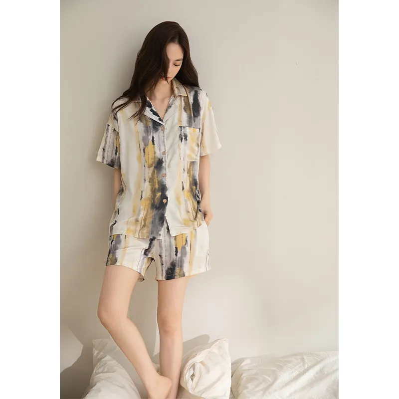 BONAS Pajama Set Women's Artistic Blended-6