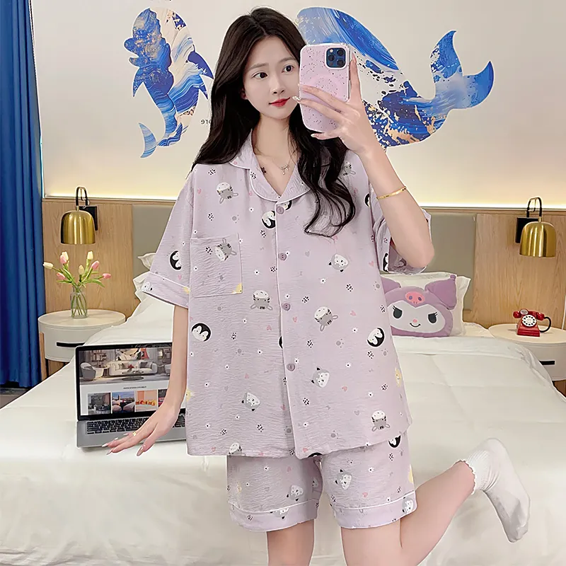 BONAS Pajama Set Women's Light Purple-6