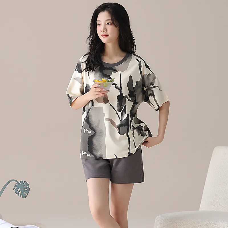BONAS Pajama Set Women's Ink Wash-6