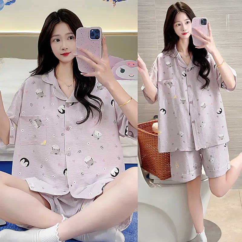 BONAS Pajama Set Women's Light Purple-3