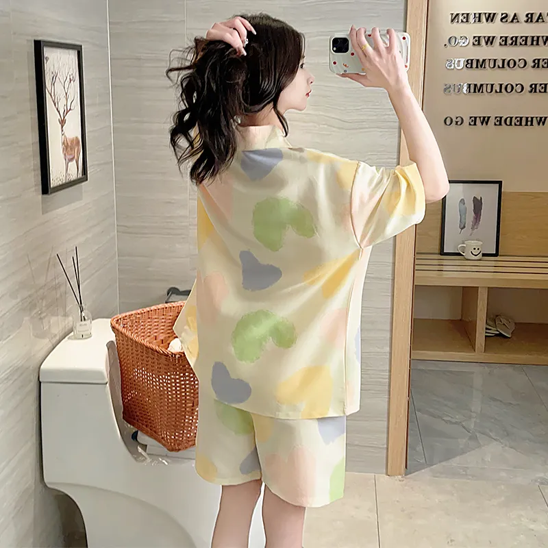 BONAS Pajama Set Women's Light Yellow-7