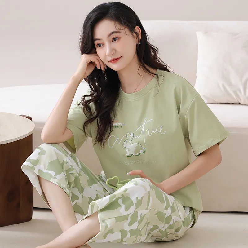 BONAS Pajama Set Women's Traced Bunny-1