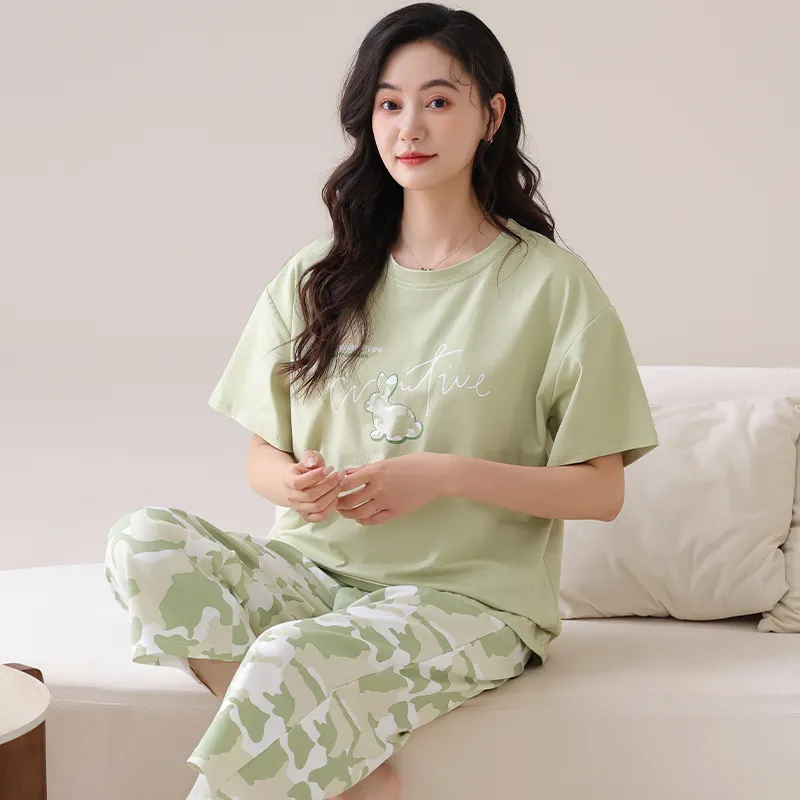 BONAS Pajama Set Women's Traced Bunny-3