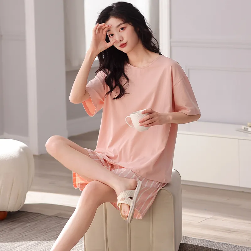 BONAS Pajama Set Women's Light Pink-5
