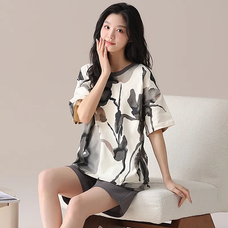 BONAS Pajama Set Women's Ink Wash-1