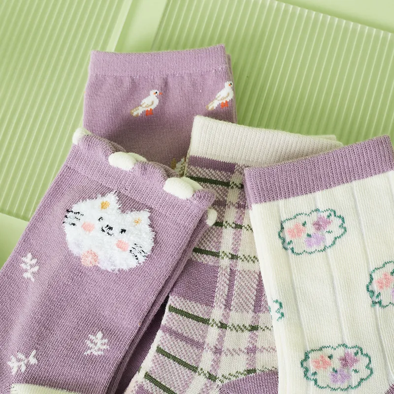 BONAS Mid Calf Socks Women's 4 Pack-3