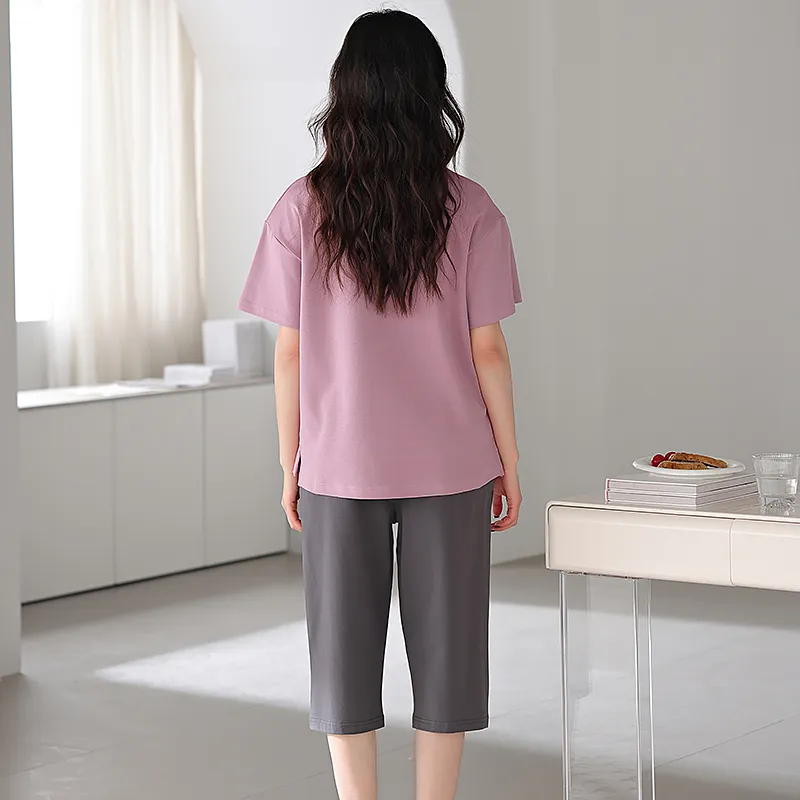 BONAS Pajama Set Women's Light Purple-6